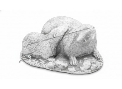 Gaartdekoratioun Frettchen Terrass Steen Figuren Figur Wäiss Natur Statuette