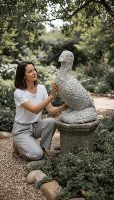 Gaart Dekoratioun Int Terrass Steen Figuren Figur Statue Deko Skulptur