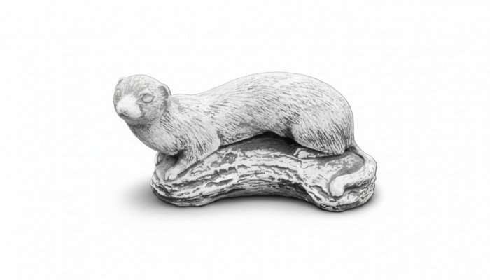 Gaart Dekoratioun Frettchen Terrass Steefiguren Wäiss Figur Natur Statuë