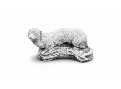 Gaart Dekoratioun Frettchen Terrass Steefiguren Wäiss Figur Natur Statuë