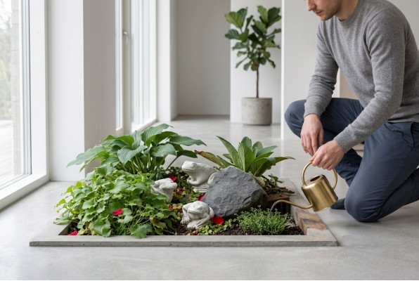 Gaart Dekoratioun Fräsch Terrass Steen Figuren Figur Deko Statuett
