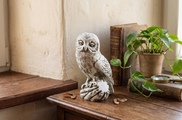Gaart Dekoratioun Uhu Terrasse Steen Figuren Figur Deko Statuette
