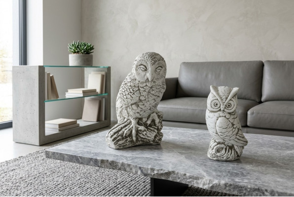 Gaart Dekoratioun Uhu Terrass Steen Figuren Natur Figur Dekorativ Statu