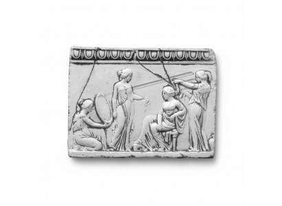 Relief Dammen Antik Konscht Wandrelief Wand Bild Biller Steen Plack