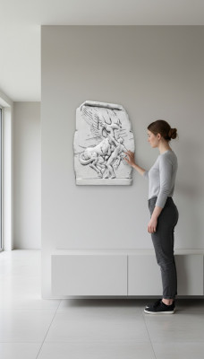 Wandrelief Steenplack Bild Engel Antik Stil Relief Steengoss Wand