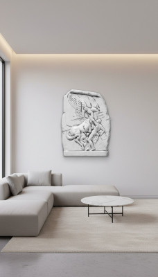 Wandrelief Steenplack Bild Engel Antik Stil Relief Steengoss Wand