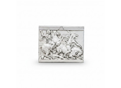 Relief Alexander de Groussen Päerd Wandrelief Wand Bild Biller Steen
