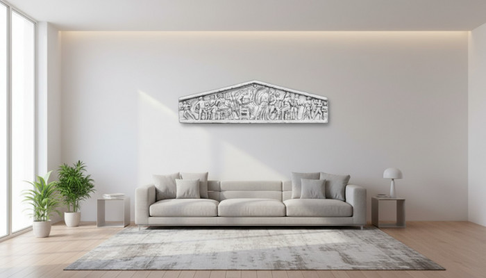Relief Wanddekoratioun Steenplack Bild Biller Antik Stil Gaart