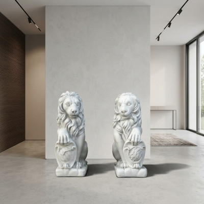 Léiwe Gaartfigur Terrass Gaart Skulptur Dekorativ Figuren Skulpturen
