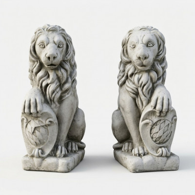 Léiwe Gaartfigur Terrass Gaart Skulptur Dekorativ Figuren Skulpturen