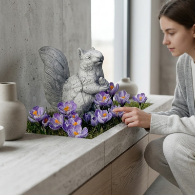 Gaart Dekoratioun Terrass Steen Figuren Figur Statue Skulptur Deko