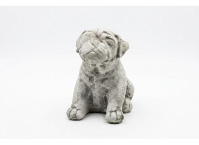 Gartendekoratioun Hond Terrass Steen Figur Figuren Wäiss Dekorativ Statue
