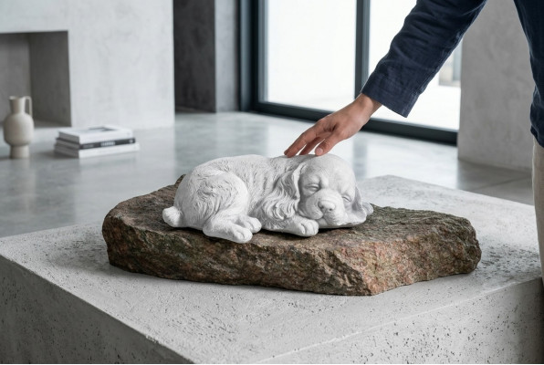 Ägyptesch Kazestatu White Figur Statuen Gaart Dekoratioun Terrass