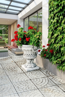 Design Blummendëppen Top Planzkueb Gefäss Dëppen Dekorativ Figur Gesiicht