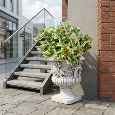 Design Blummendëppen Dekor Top Planz Kübel Gefäß Figur Tëppler Gesiicht Skulptur