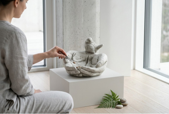 Vullentränk Skulptur Design Figur Statue Gaart Dekor Figuren Statuen