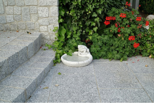 Vull Waasserbecken Skulptur Design Figur Statue Dekor Gaart Figuren Statuen