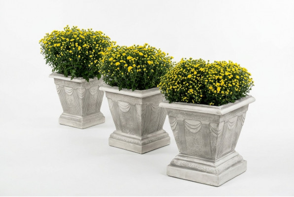 Figur Wäiss Blumenkëbel Planz Këbel Figur Dekoratioun Blummendëppen Gaart
