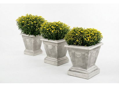 Figur Wäiss Blumenkëbel Planz Këbel Figur Dekoratioun Blummendëppen Gaart