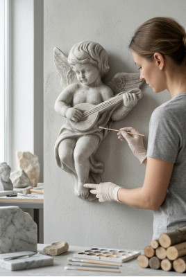 Grafdekoratioun Graf Steng Dekoratioun Engel Figur Dekoskulptur Gott Helleg