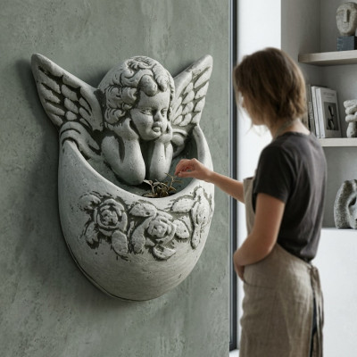 Wandrelief Stengplack Bild Azteken Engel Antil Relief Stengguss Wand
