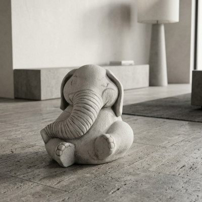 Design Figur Elefant Skulptur Figuren Skulpturen Statuen Wäiss Karikatur Statue