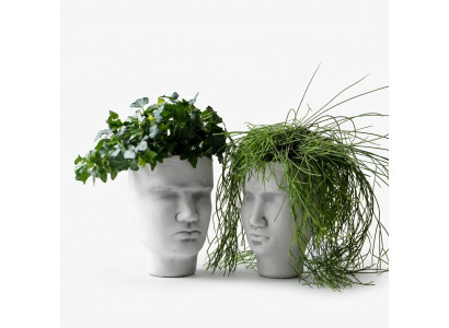 Design Blumentopf Top Planz Kübel Gefäß Figur Deko Töpfe Gesicht Skulptur
