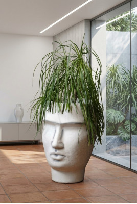 Design Blummendëppen Top Planzenglapp Gefäss Deko Figur Dëppen Gesiicht Skulptur