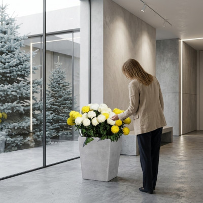 Blummendëppen Planzendëppen Dekoratioun Vase Gaart Figur Natur Blummendëppercher