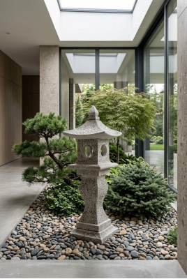 Japanesche Gaart Haus Dekoratioun Statu Figuren Figur Natur Wäiss Statuen