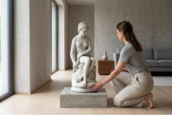 Dammenfigur Statu Figurë Statuen Skulptur Skulpturen Gaart