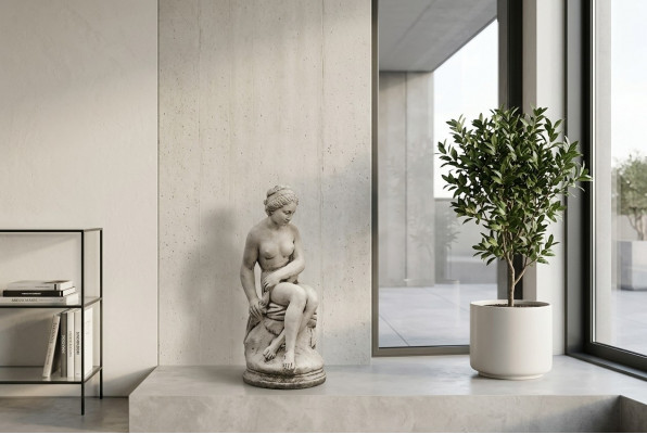 Dammenfigur Statu Figurë Statuen Skulptur Skulpturen Gaart