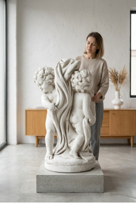 Engel 72cm Skulptur Design Figur Statu Gaarte Figuren Statuen