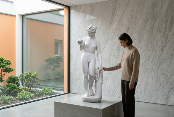Gaartdekoratioun Fra 61cm Terrass Steen Figuren Figur Deko