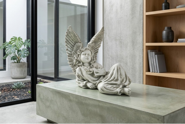 Engel 27cm Skulptur Design Figur Statue Gaart Figuren Dekorativ Statuen