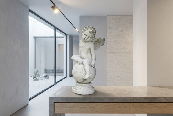 Grafdekoratioun Graf Steen Dekoratioun Engel Deko Figur Skulptur Gott Helleg.