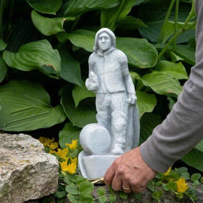 Gaart Dekoratioun Fëschers Statu Skulptur Figuren Skulpturen Designer
