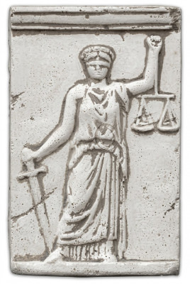 Wandrelief Relief Wandbild Bild Biller Justiz Dekor Gerechtegkeet Molerei