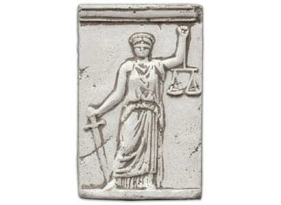 Wandrelief Relief Wandbild Bild Biller Justiz Dekor Gerechtegkeet Molerei