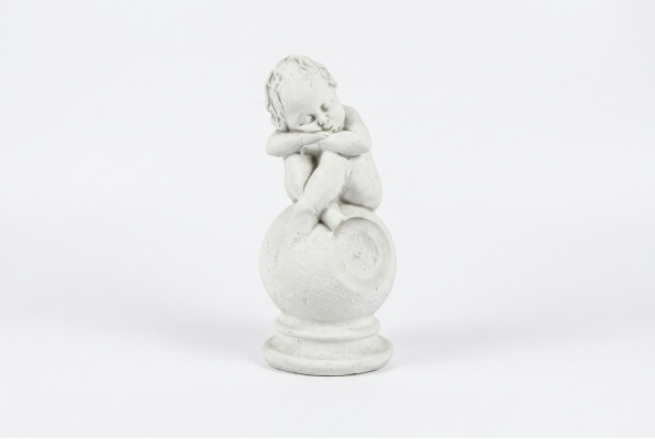 Grabschmuck Grafsteen Dekoratioun Figur Engel Skulptur Deko Gott Helleg