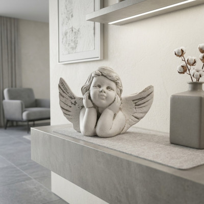 Griewerchmuck Grafstengsdekoratioun Figur Deko Engel Skulptur Gott Helleg