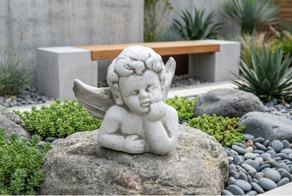 Engel 18cm Skulptur Design Figur Statue Gaart Figuren Dekorativ Statuen