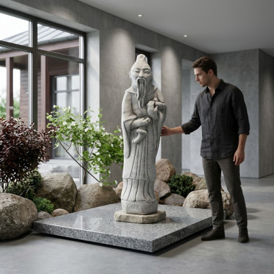 Chinesesch Konfuzius Figur Statuen Figuren Skulptur Gaart