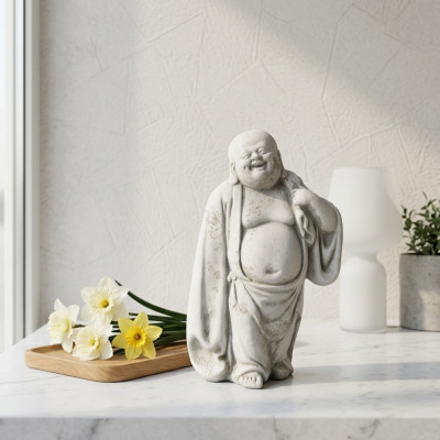 Gléckleche Buddha Statu Figur Gaart Figuren Statuen Skulptur Skulpturen
