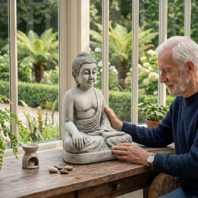Buddha Malaysia Statu Figür Gaart Figüren Statuen Skulptur Skulpturen
