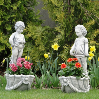 Figur Blumekübel Planz Kichel Dekoratioun Blumendëppercher Figur Dekor Gaart