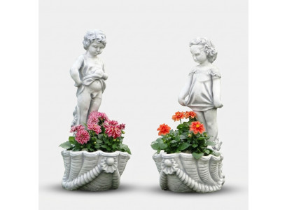 Figur Blumekübel Planz Kichel Dekoratioun Blumendëppercher Figur Dekor Gaart
