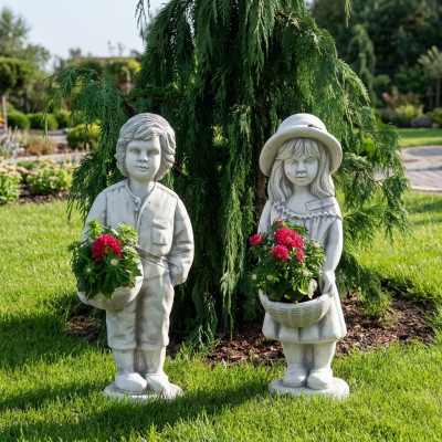 Figur Dekoratioun Blummekübel Planz Kübel Blummendëppercher Dekor Figur Gaart