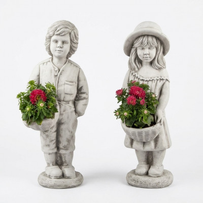 Figur Dekoratioun Blummekübel Planz Kübel Blummendëppercher Dekor Figur Gaart