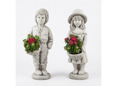 Figur Dekoratioun Blummekübel Planz Kübel Blummendëppercher Dekor Figur Gaart